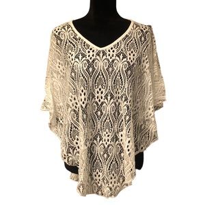 Brittany Black White Lace Sparkle Wrap size Medium